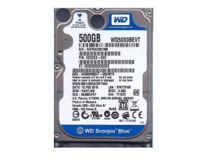 HDD за лаптоп 500GB WD Scorpio Blue 500GB WD50000BEVT (втора употреба)